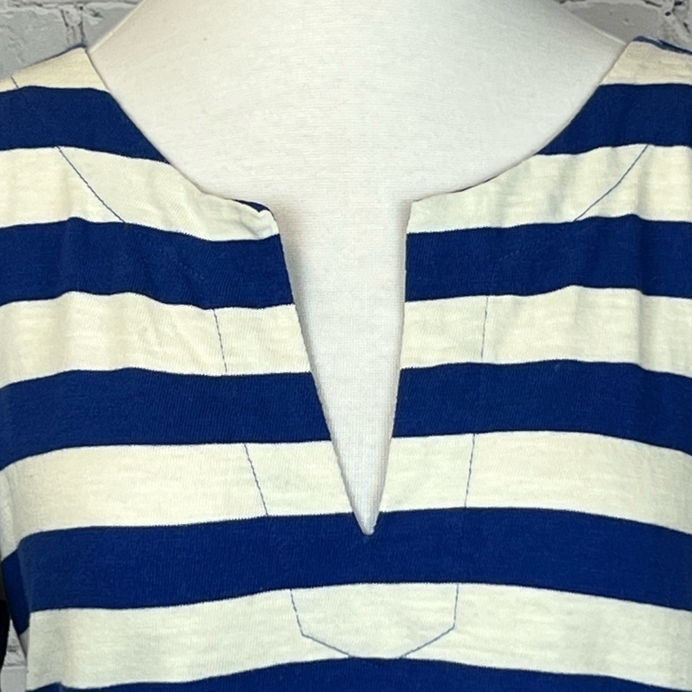 J CREW Preppy Blue & White Striped Cotton Mini Dress, Size S - Picture 5 of 12
